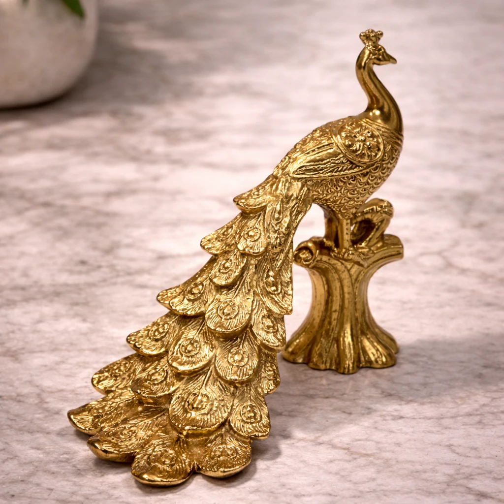 Brass Peacock Figurine