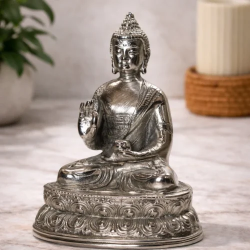 Aluminum Meditative Buddha sculpture