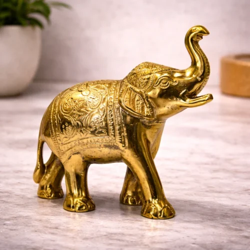 Intricate Brass elephant figurine
