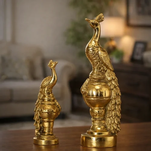 Brass Peacock Set