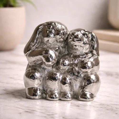 Aluminium Couple Bunny Figurines