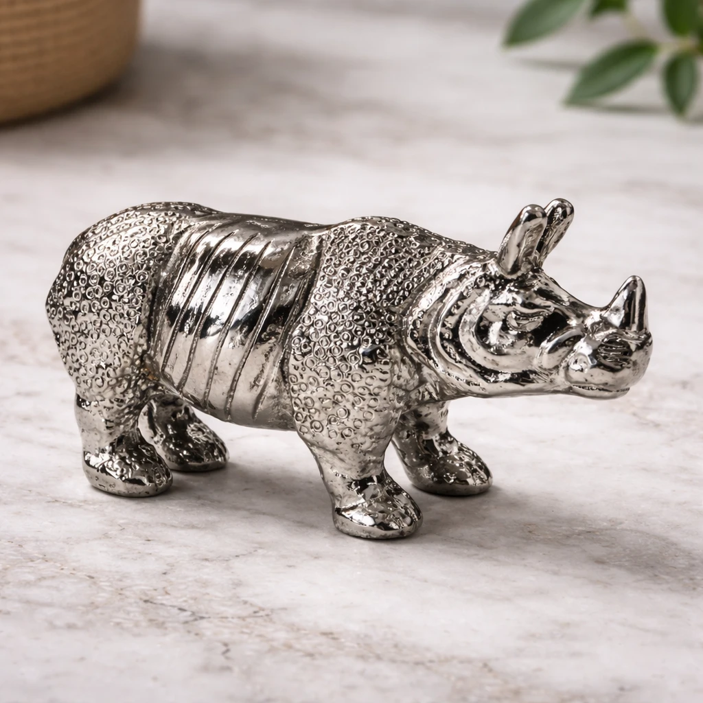 aluminum-rhinoceros-figurine
