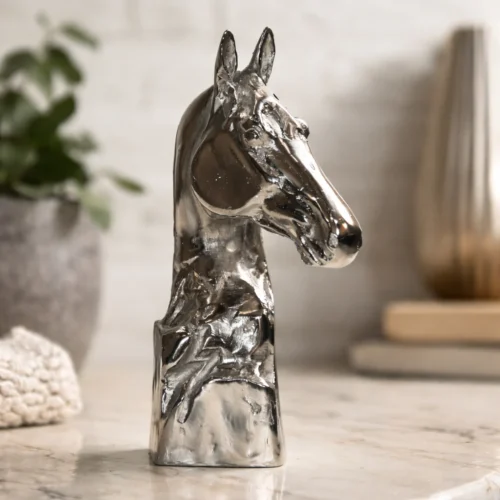 Aluminium Horse Head Sculpture