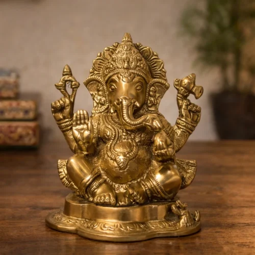 Ganesha statue with intricate details