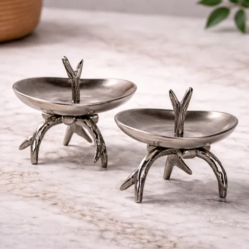 Elegant antler tealight holders