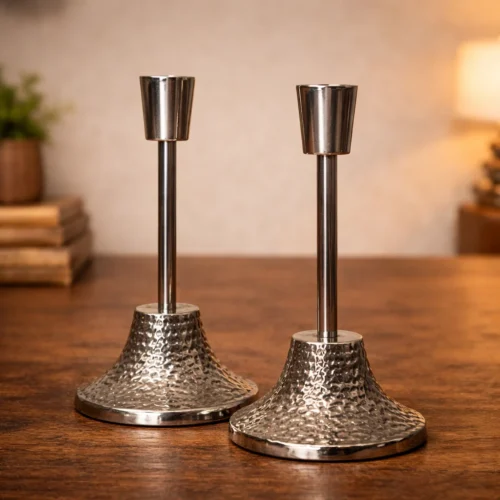 Elegant Aluminium candlesticks