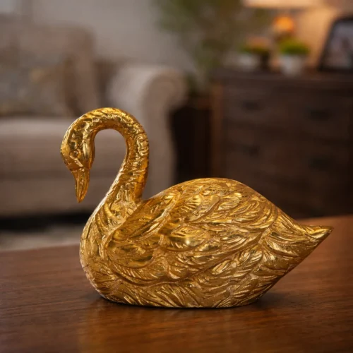 Intricate gold duck figurine