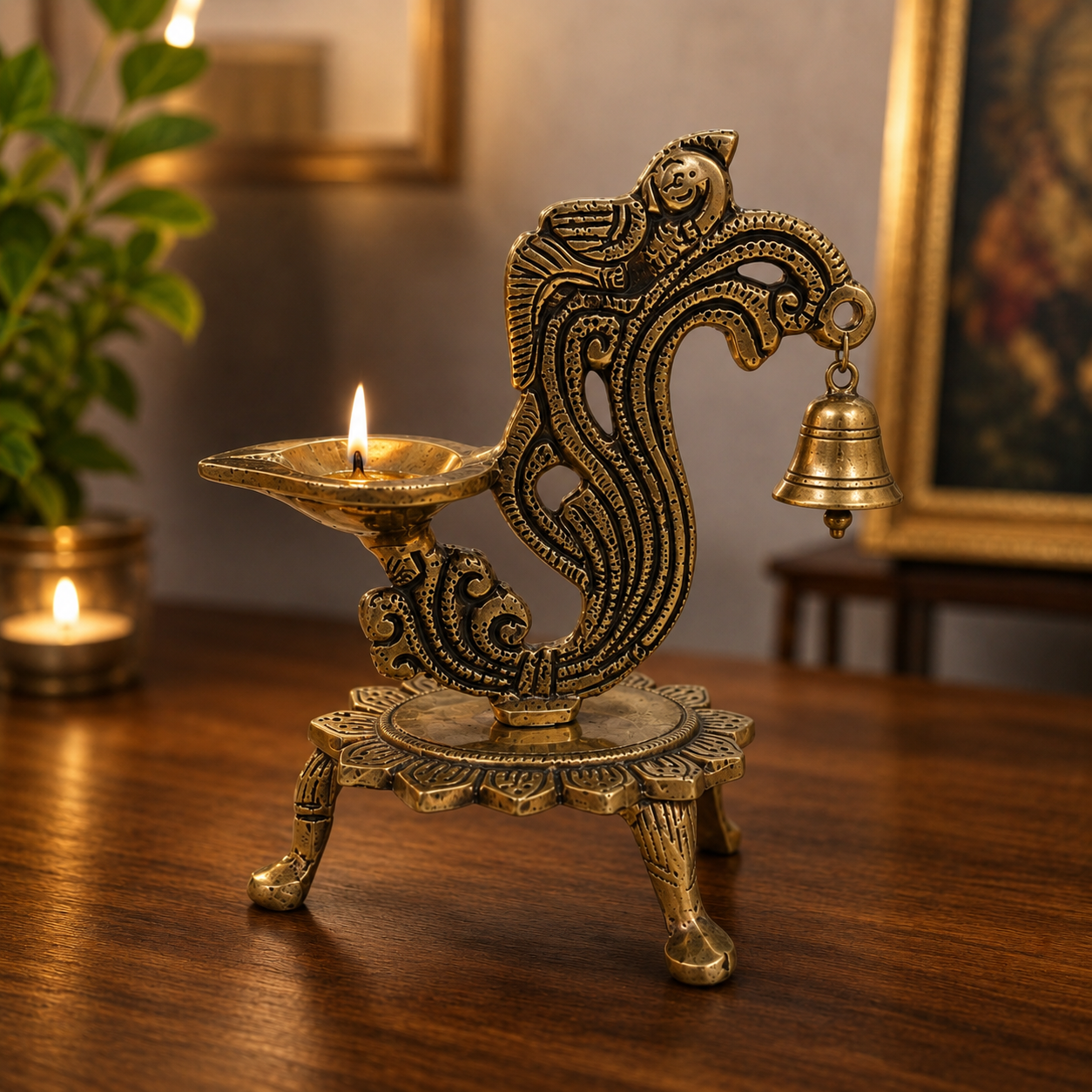 ornate-brass-deepak-with-stand